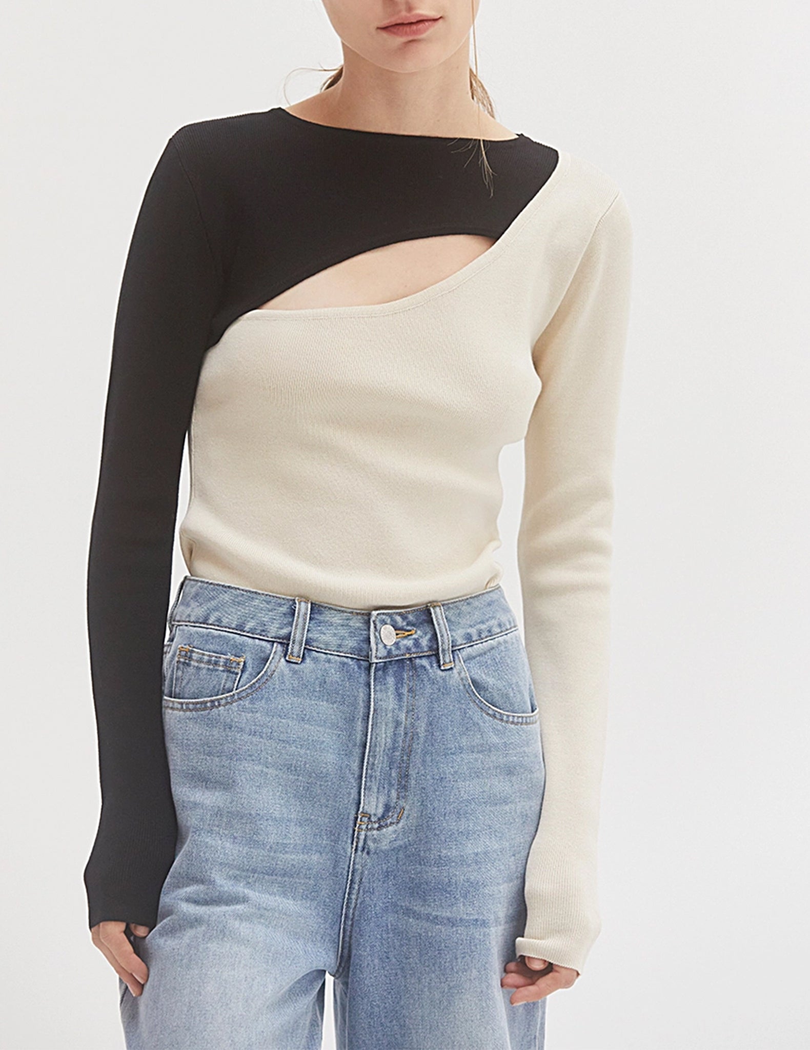 INC Cutout Colorblock outlets Top