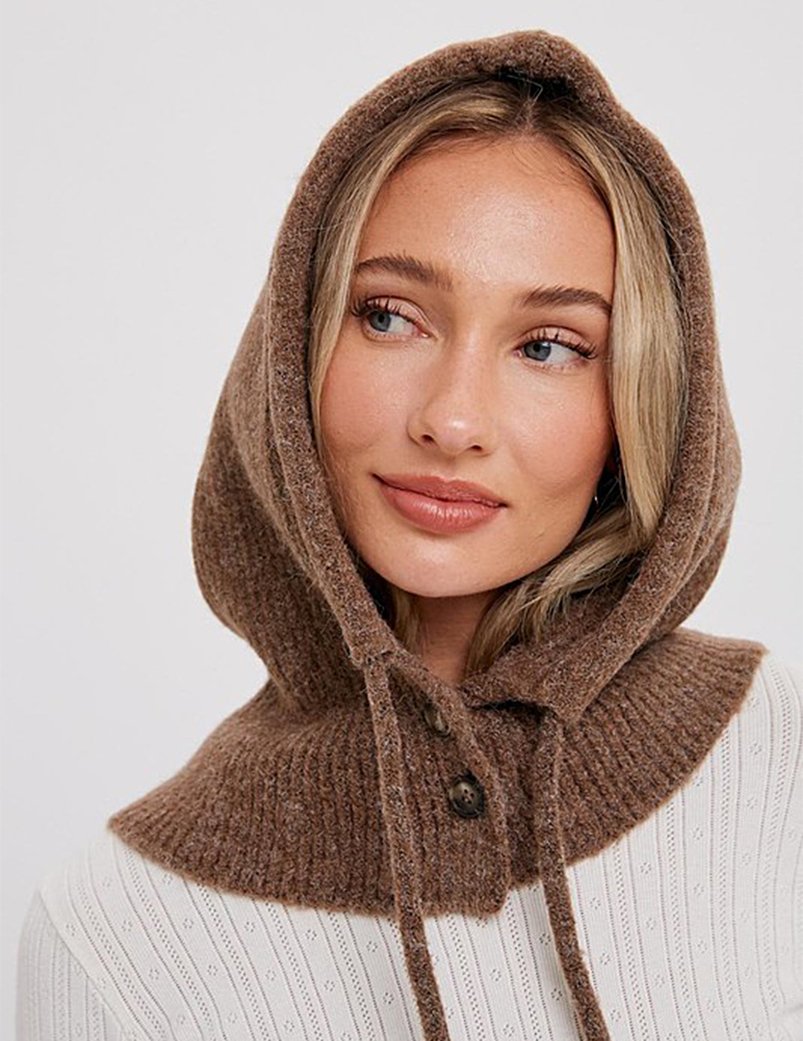 Nova Buttoned Drawstring Balaclava