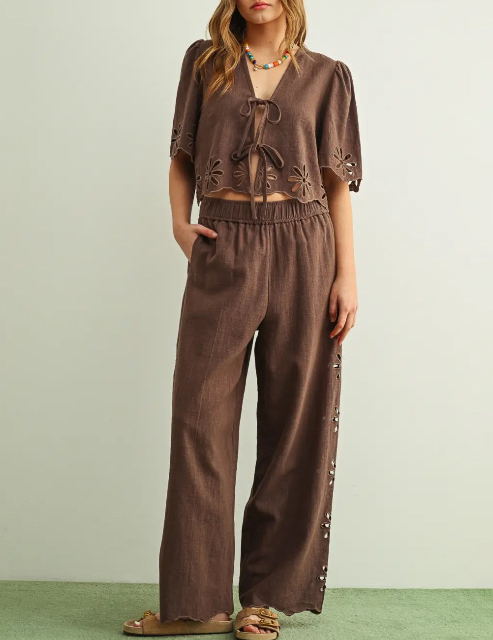 Staci Breezy Cotton Pants – Cuffs.