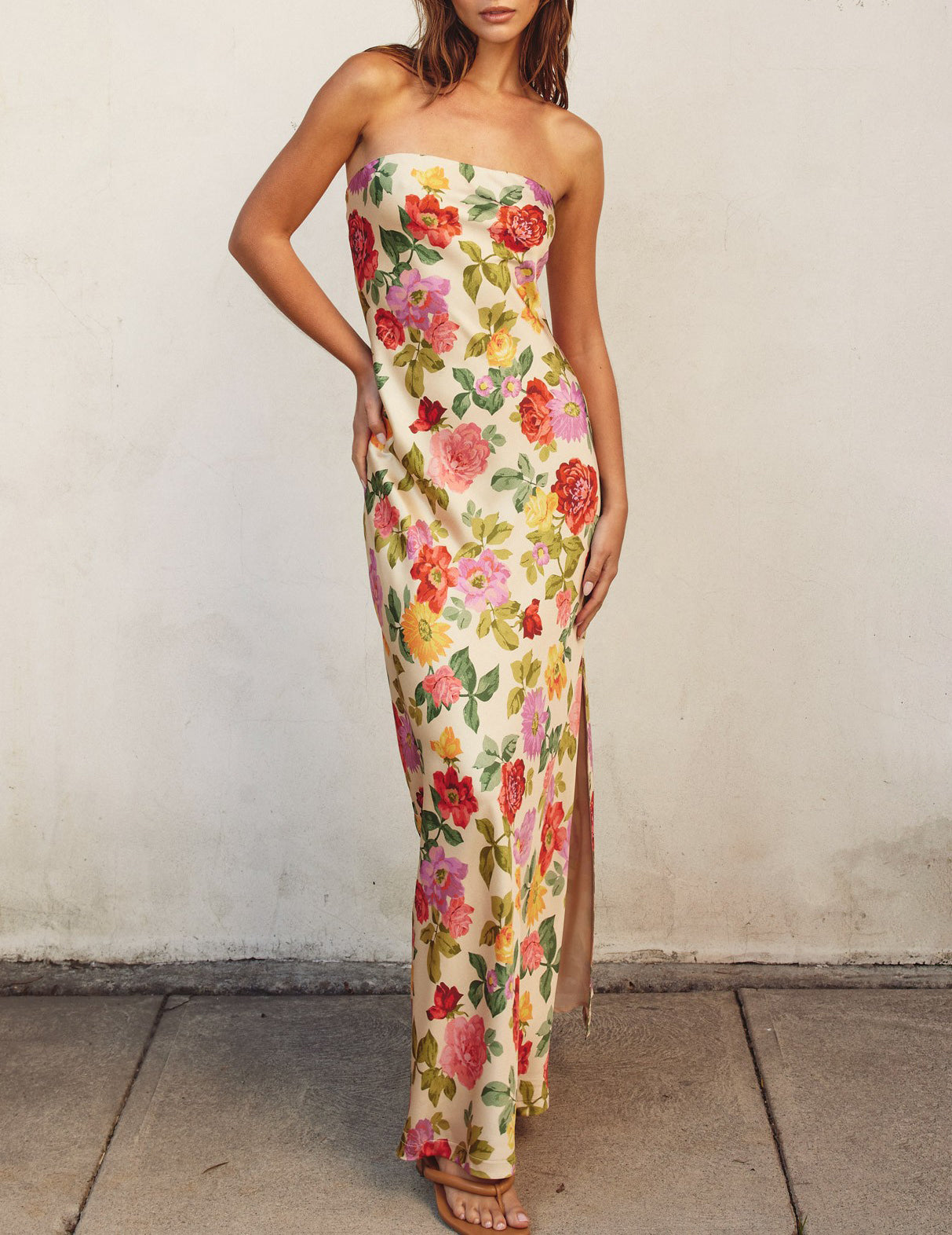 TAYLOR Sleeveless Twofer Maxi Dress