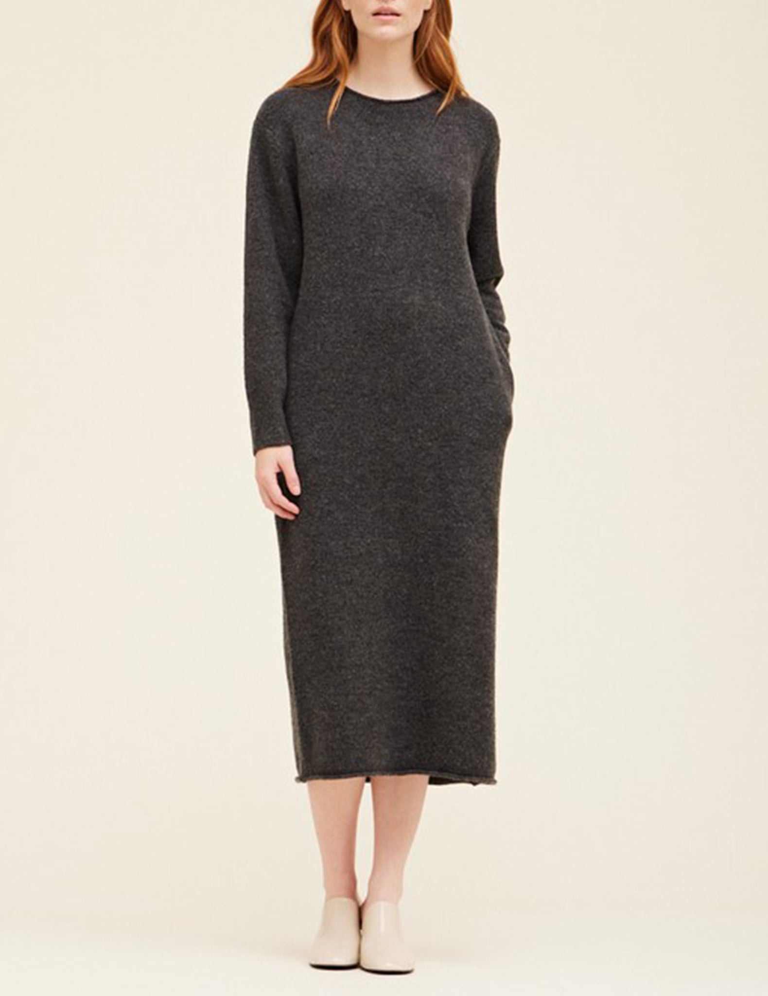 Charcoal grey sweater dress on sale