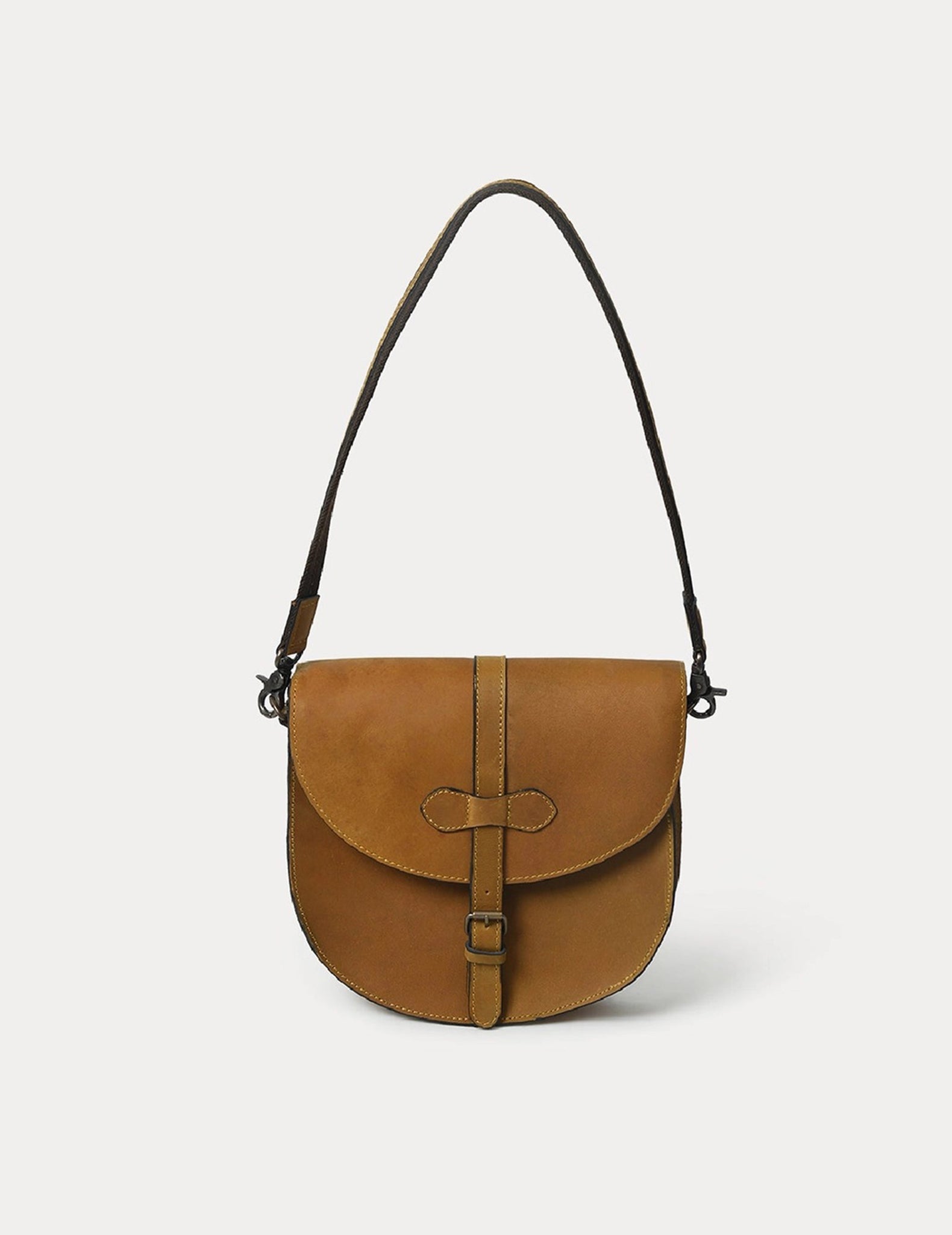 Leather saddle sale bag purse