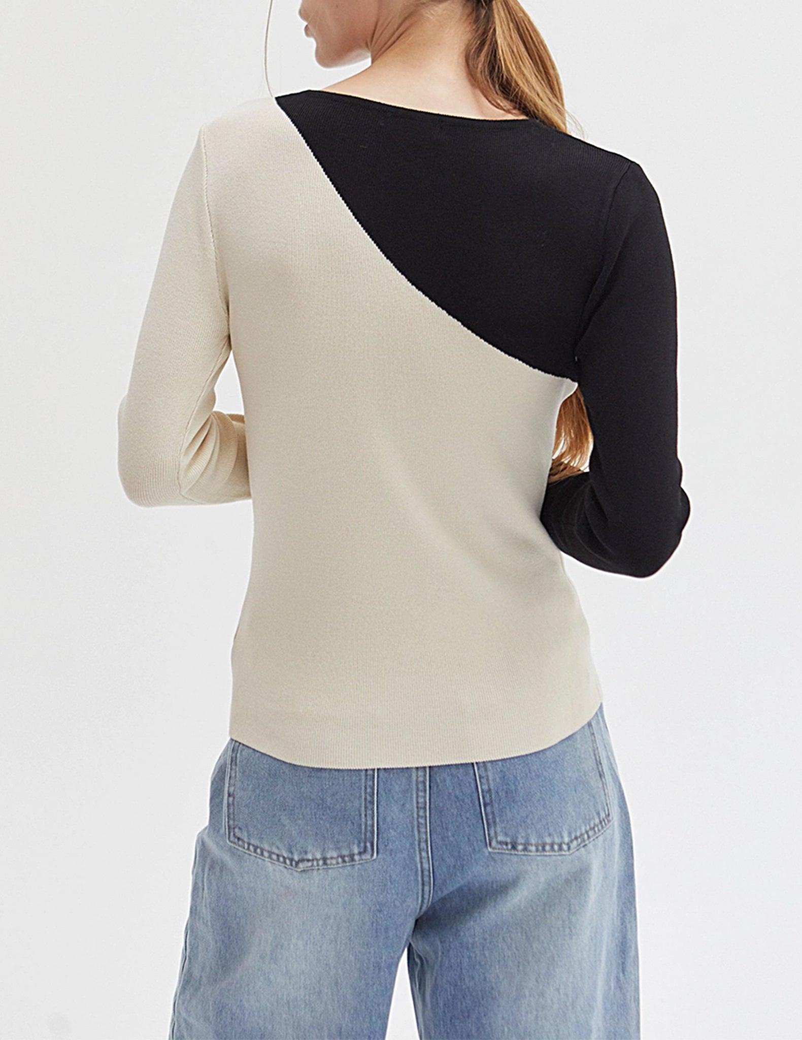 INC Cutout outlet Colorblock Top