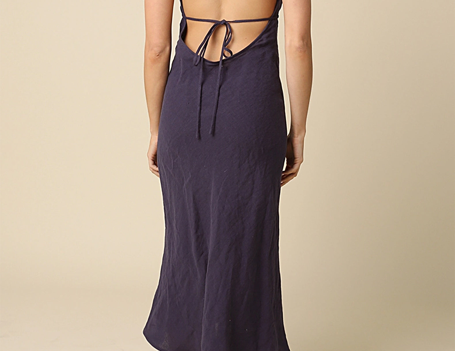 backless linen dress Indie Strapless Open Back Mini Shop American Threads Honey / XS Crafted from pure breathable linen SATIN TIE-DETAIL MAXI DRESS -