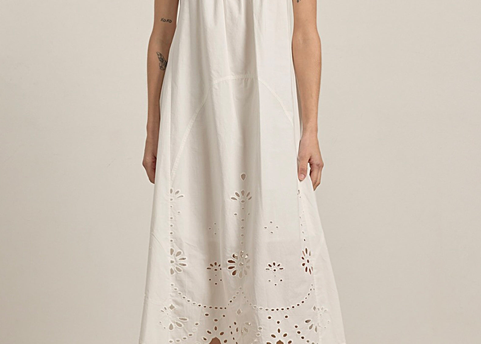 cotton tent dress Sanganeri Block Printed Cotton Midi Tent Dress 70" / Petite (5'1" and below)