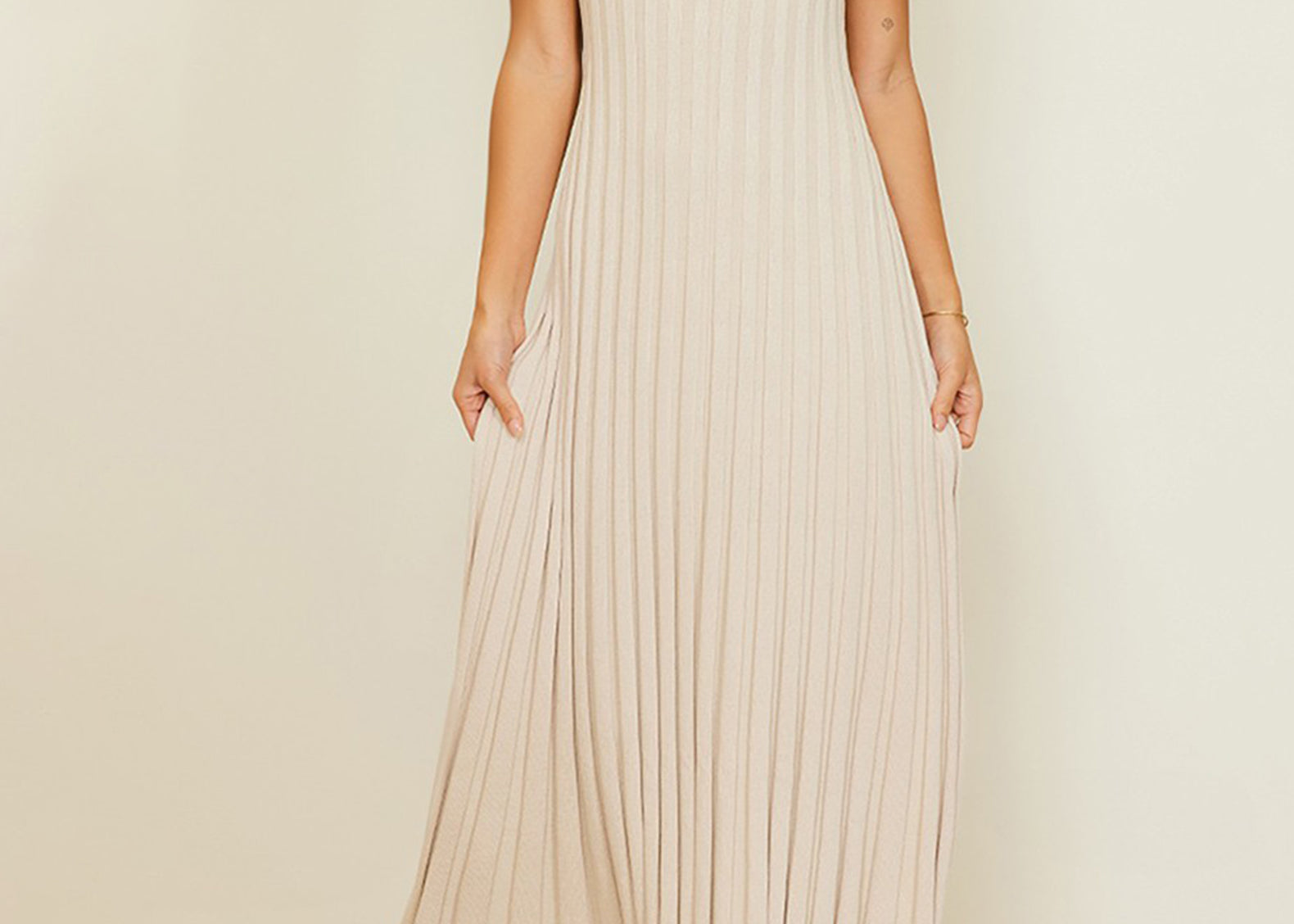 Paige Almond Rib Knit Maxi Dress Cuffs. Paige Almond Rib Knit Maxi Dress Cuffs.