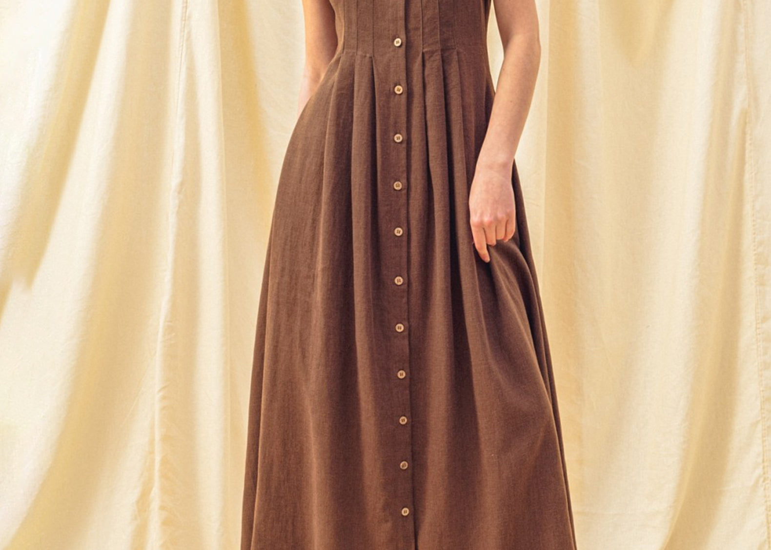 piper linen dress Piper Linen Maxi Dress Misty Blue