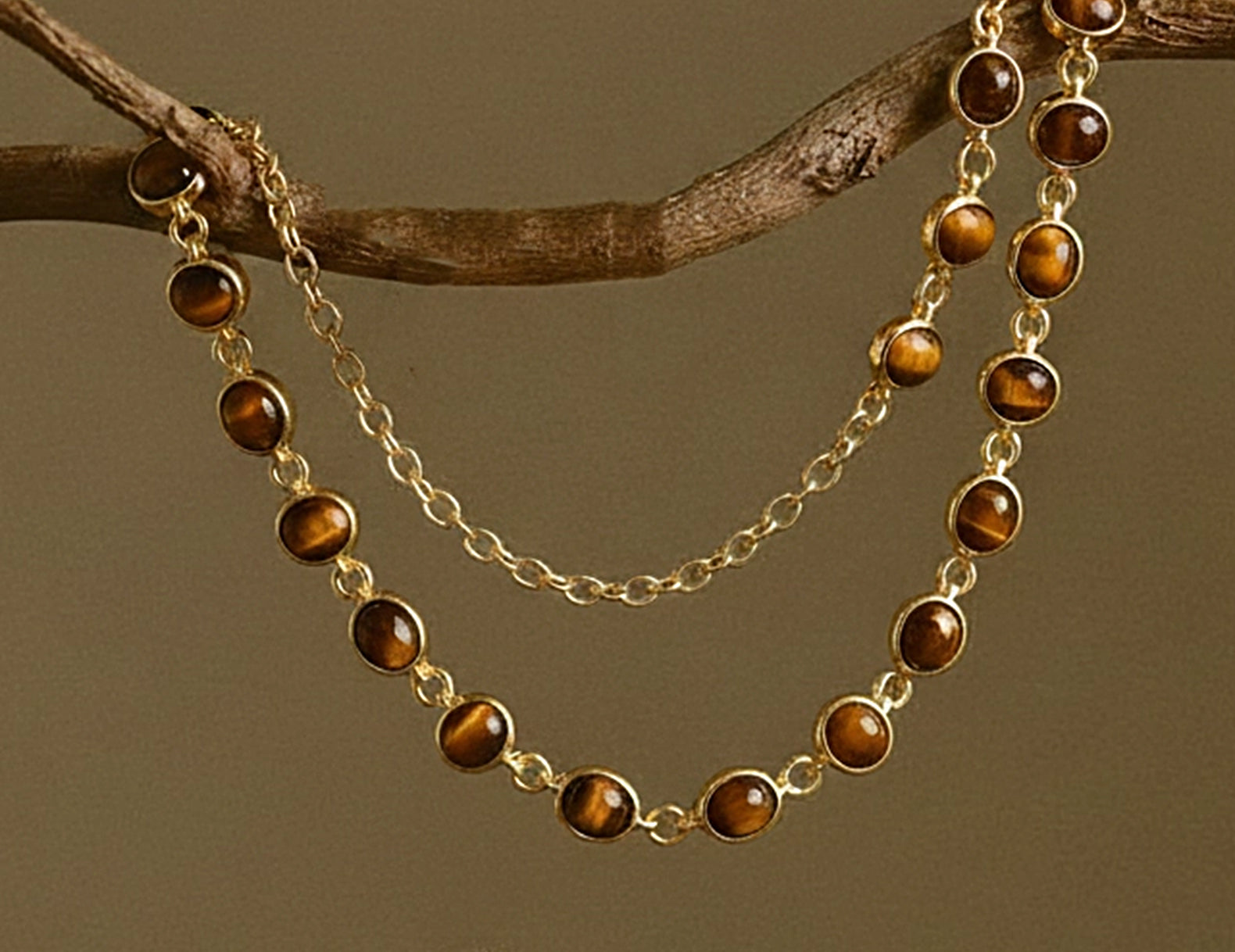 Monkey Rio Gold Chain Rio Gold Tigers Eye Chain Belt – Cuffs.