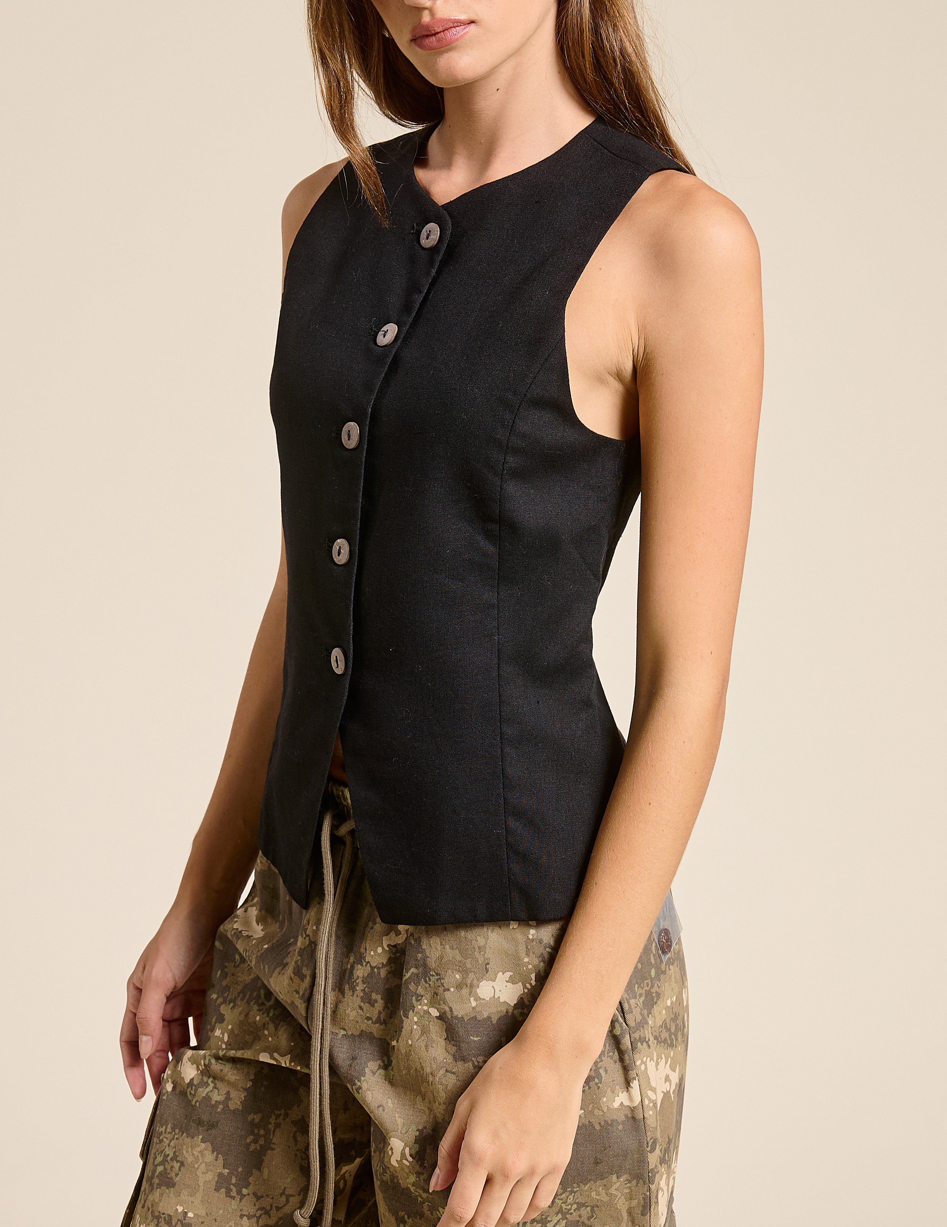 Tabitha Button Front Vest Top – Cuffs.